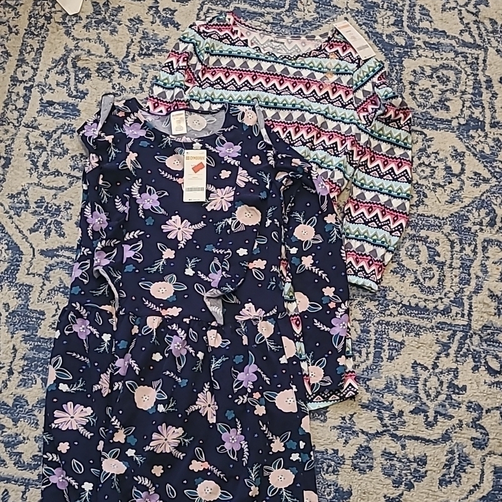 Gymboree sz 10/12 long sleeve dress bundle new with tags K68